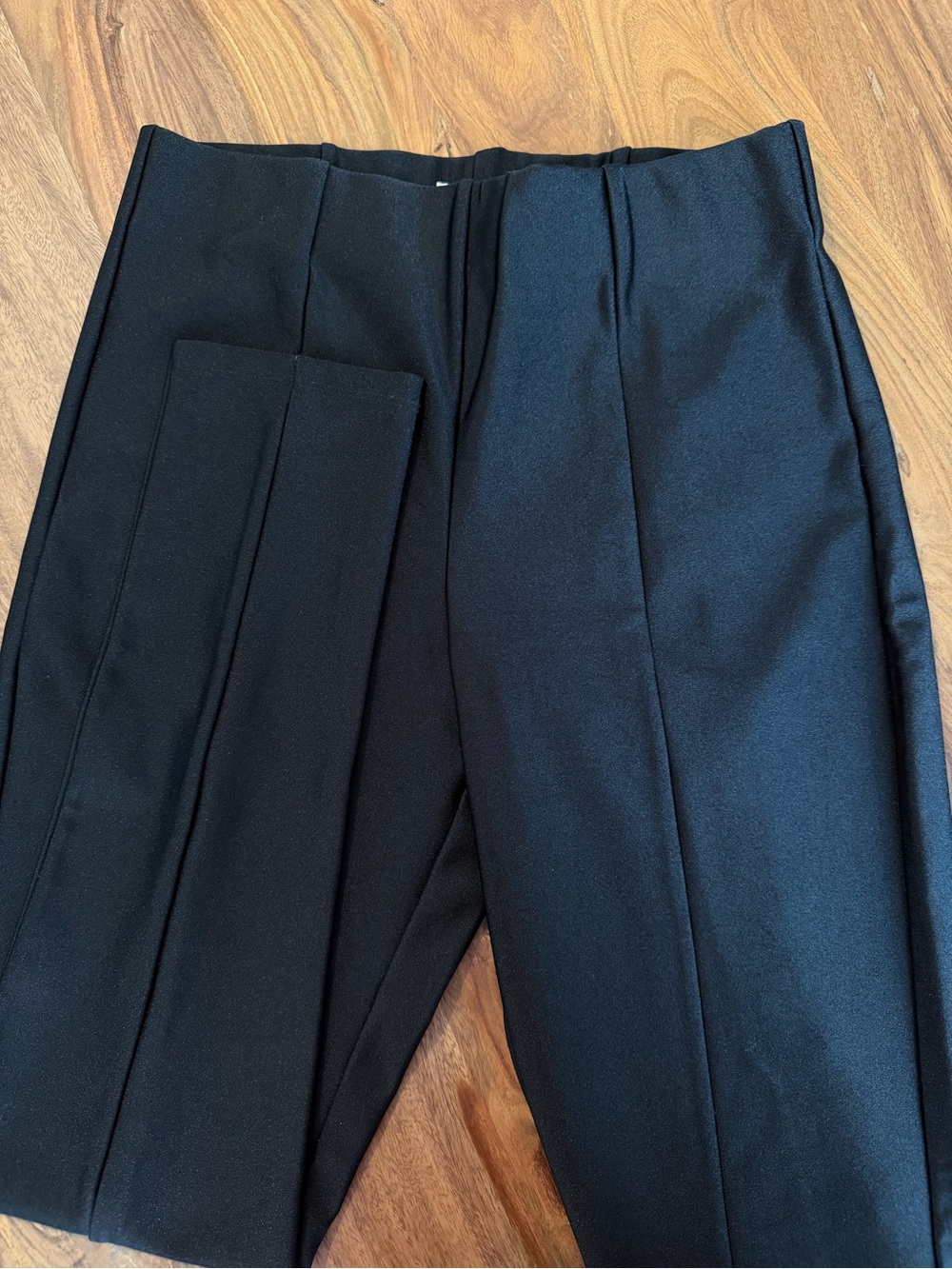Good American Black Dress Pants / Legging- Tailored Pleated